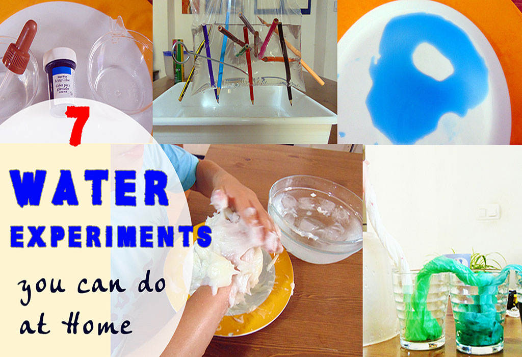 7 amazing water experiments for kids - easy educational experiments to learn the properties of water.