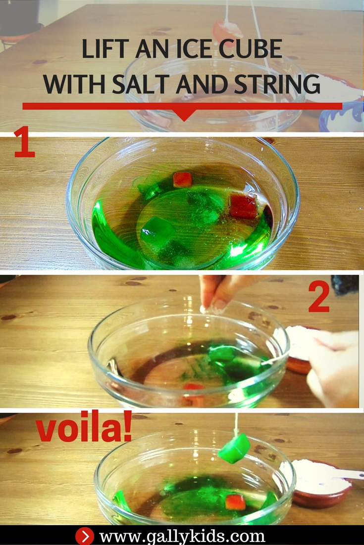 ️Ice and Salt Experiment For Kids Lift An Ice Cube With String ⭐️