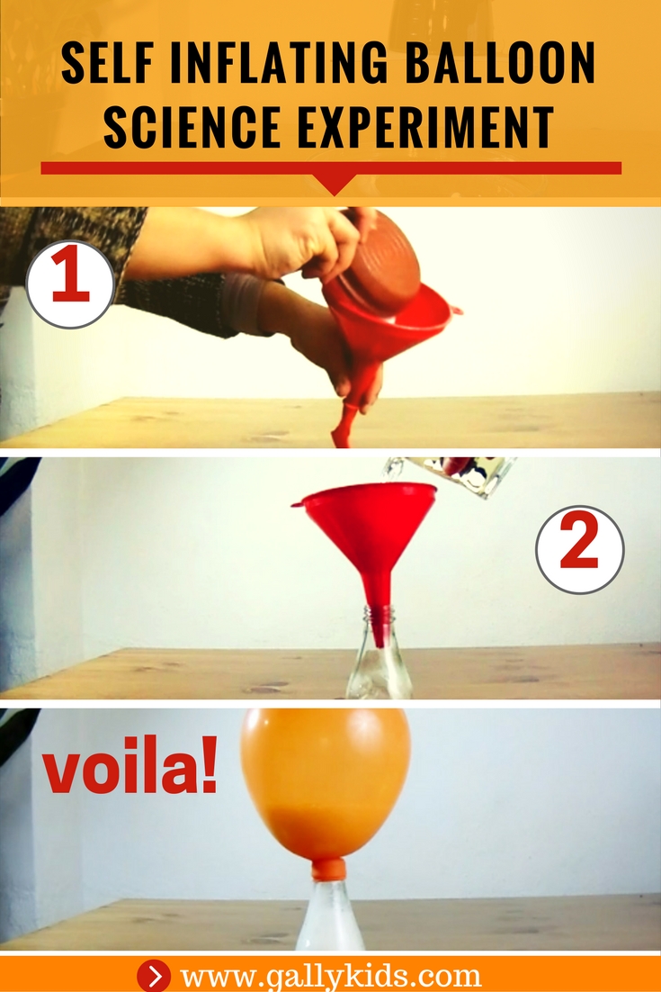 Self Inflating Balloon Science Experiment An Easy Science Project To