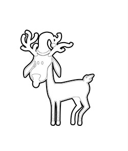 Cute baby reindeer colouring sheet for kids to do this Christmas
