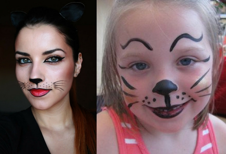 2 Different ways to face paint a catface