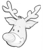 FREE PDF: 13 Christmas Reindeer Coloring Pages [Face, Antlers, Cute]
