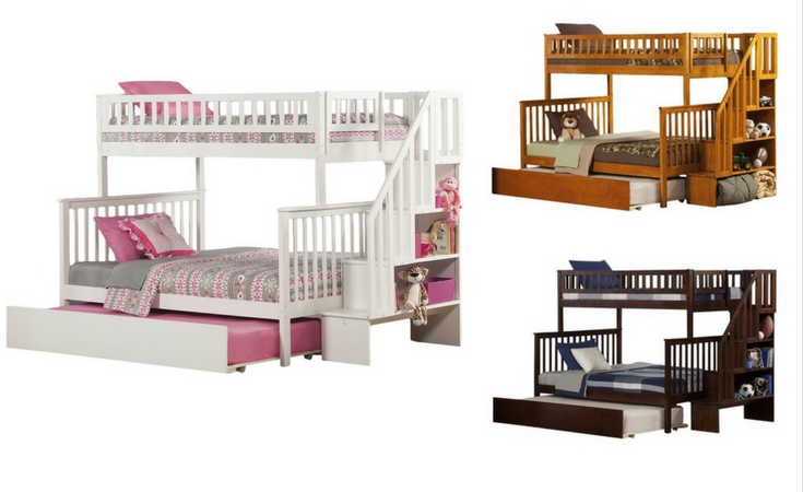 3 different finish of the Shyann bunk bed: white, walnut and caramel. Which one do you like the most? 