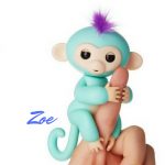 Zoe Fingerling - cute little monkey. Interactive. responds to different commands. A pet? a robotic toy? A friend. Loves to hang upside down.
